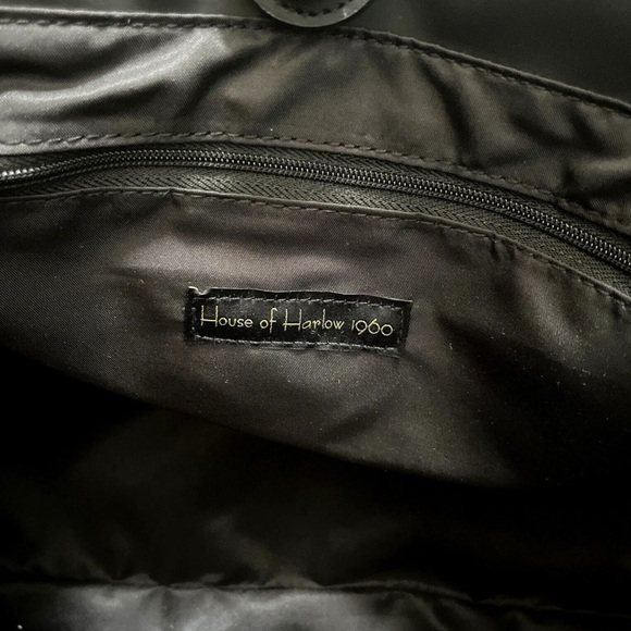 House of Harlow 1960 Black Sherpa Crossbody and shoulder Tote bag. - Picture 6 of 9